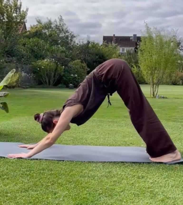 Herabschauender Hund Yoga Asana